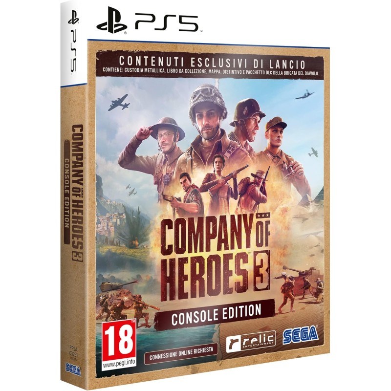 COMPANY OF HEROES 3 LAUNCH EDITION METAL CASE PER PS5 NUOVO