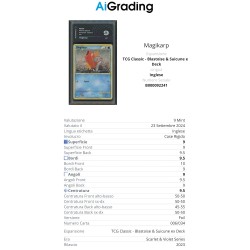 MAGIKARP DI POKEMON CARTA GRADATA 9 ENG IN CASE RIGIDO AI GRADING + CERTIFICATO DIGITALE