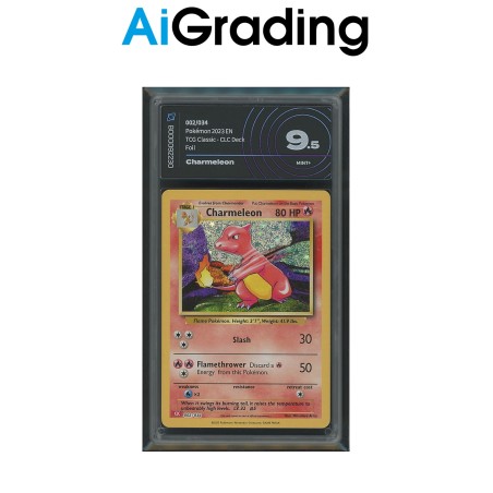 CHARMELEON DI POKEMON CARTA GRADATA 9.5 ENG IN CASE RIGIDO AI GRADING + CERTIFICATO DIGITALE