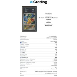 PIKACHU SVP 027 DI POKEMON CARTA GRADATA 7.5 ITA IN CASE RIGIDO AI GRADING + CERTIFICATO DIGITALE