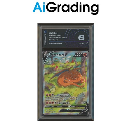 CHARIZARD SWSH260 DI POKEMON CARTA GRADATA 6 ITA IN CASE RIGIDO AI GRADING + CERTIFICATO DIGITALE