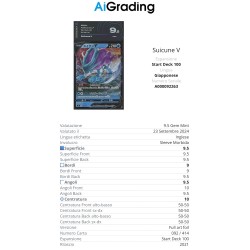 SUICUNE sI100 092 DI POKEMON CARTA GRADATA 9.5 JAP IN SLEEVE MORBIDA AI GRADING + CERTIFICATO DIGITALE