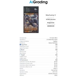 MACHAMP V S12A 071 DI POKEMON CARTA GRADATA 9.5 JAP IN SLEEVE MORBIDA AI GRADING + CERTIFICATO DIGITALE