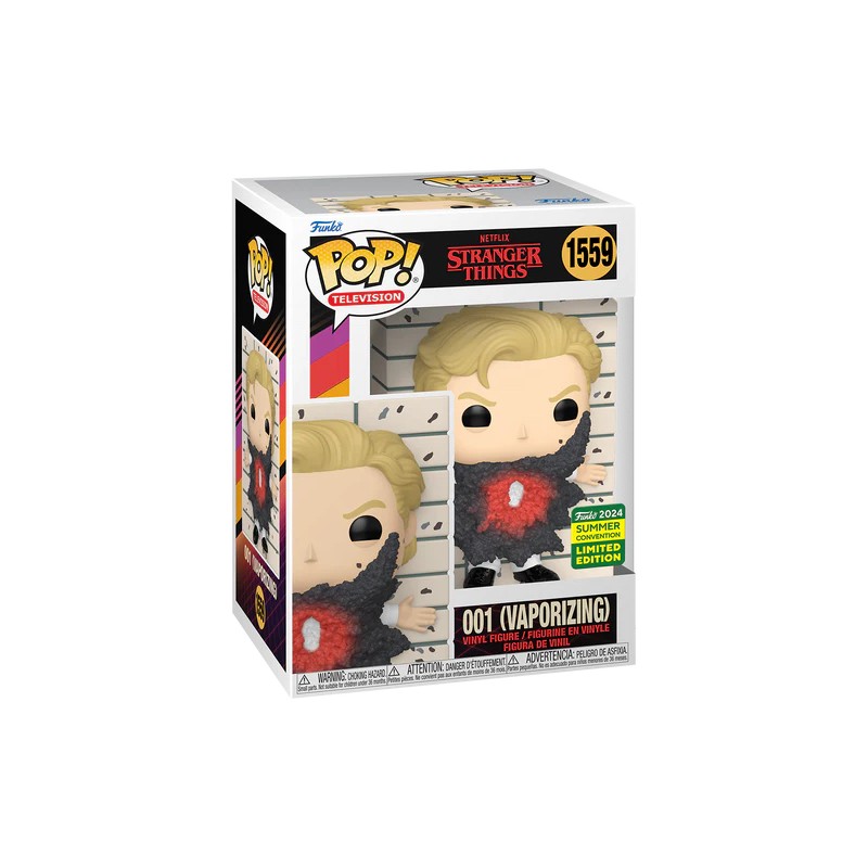 STRANGER THINGS POP TELEVISION 001 (VAPORIZING) FUNKO POP 1559 SUMMER CONVENTION LIMITED EDITION