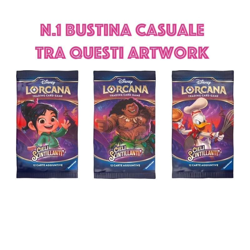 DISNEY LORCANA TCG N.1 BUSTINA CIELI SCINTILLANTI DA 12 CARTE