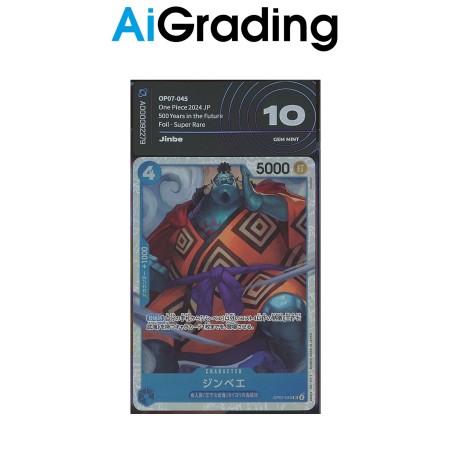 JINBE OP07-045 DI ONE PIECE CARTA JAP GRADATA 10 IN SLEEVE MORBIDA AI GRADING + CERTIFICATO DIGITALE