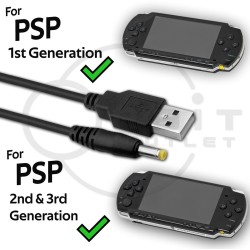 CAVO DI RICARICA USB DA 1.2 MT PER TUTTI I MODELLI DI PSP