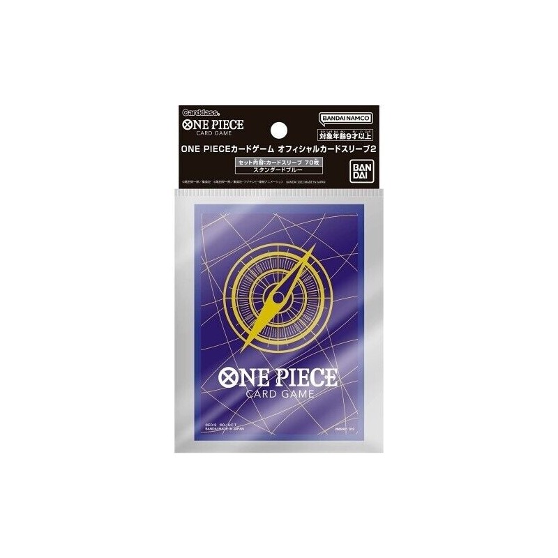 ONE PIECE CARD GAME - BUSTINE PROTETTIVE - CARD SLEEVES - LOG POSE - BLUE VOL.02 - 70 SLEEVES