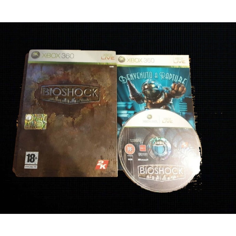 BIOSHOCK STEELBOOK PER XBOX 360 USATO COMPLETO DI GIOCO