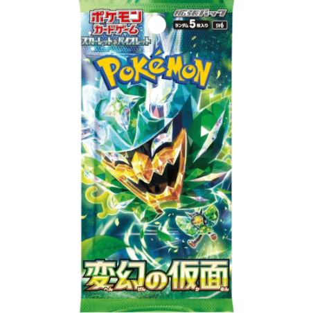 POKEMON TCG MASK OF CHANGE BOOSTER - BUSTINA DA 5 CARTE JAP