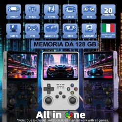 CONSOLE RETROGAME SCHERMO LED IPS CON OLTRE 5000 GIOCHI INCLUSI - 128 GB NERA