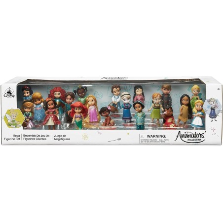 DISNEY STORE OFFICIAL MEGA SET DA GIOCO PERSONAGGI COLLEZIONE MINI DISNEY ANIMATORS PRINCIPESSE