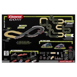 PISTA CARRERA RALLY UP DA 115X119 CM - INCLUDE 2 AUTO