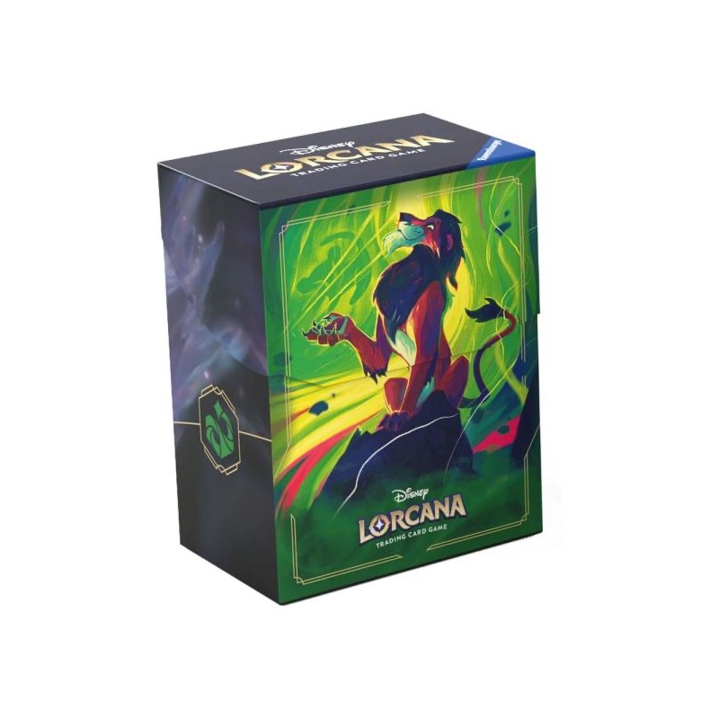 LORCANA DECK BOX PER 80 CARTE DI SCAR IL RE LEONE PORTAMAZZO