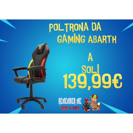 POLTRONA DA GAMING ABARTH NERA/ROSSO/GIALLA