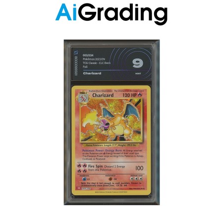 CHARIZARD CLC 003 DI POKEMON CARTA GRADATA 9 ENG IN CUSTODIA RIGIDA AI GRADING + CERTIFICATO DIGITALE