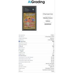 CHARIZARD OBF 228 DI POKEMON CARTA GRADATA 9 ITA IN CUSTODIA RIGIDA AI GRADING + CERTIFICATO DIGITALE