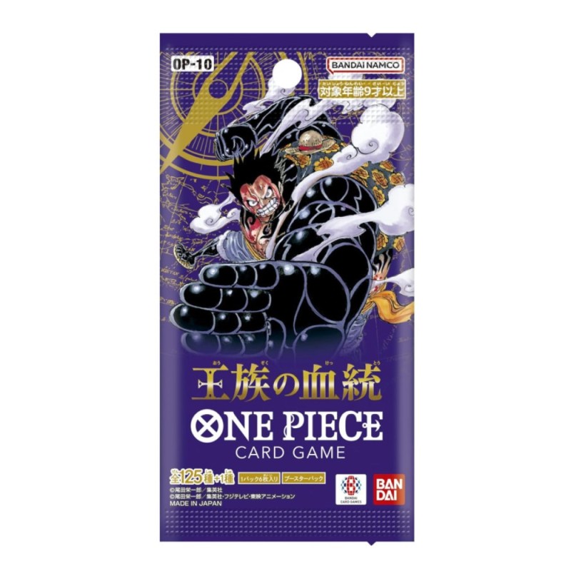 ONE PIECE CARD GAME OP-10 ROYAL BLOOD RETURN TO DRESSROSA - N.1 BUSTINA DA 6 CARTE JAP