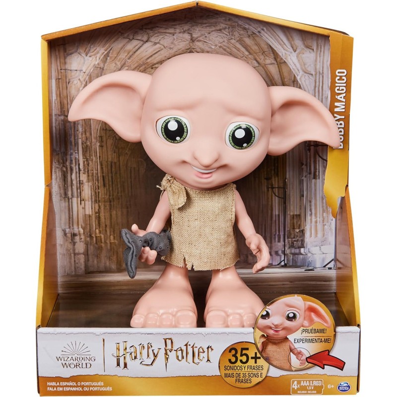 DOBBY L'ELFO LIBERO INTERATTIVO DI HARRY POTTER DA 22 CM CON MOVIMENTI E PARLANTE IN ITALIANO E TEDESCO