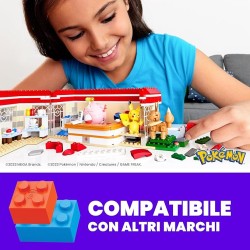 MEGA CENTRO POKEMON - SET DA COSTRUIRE CON 648 PEZZI E INCLUDE N.4 POKEMON