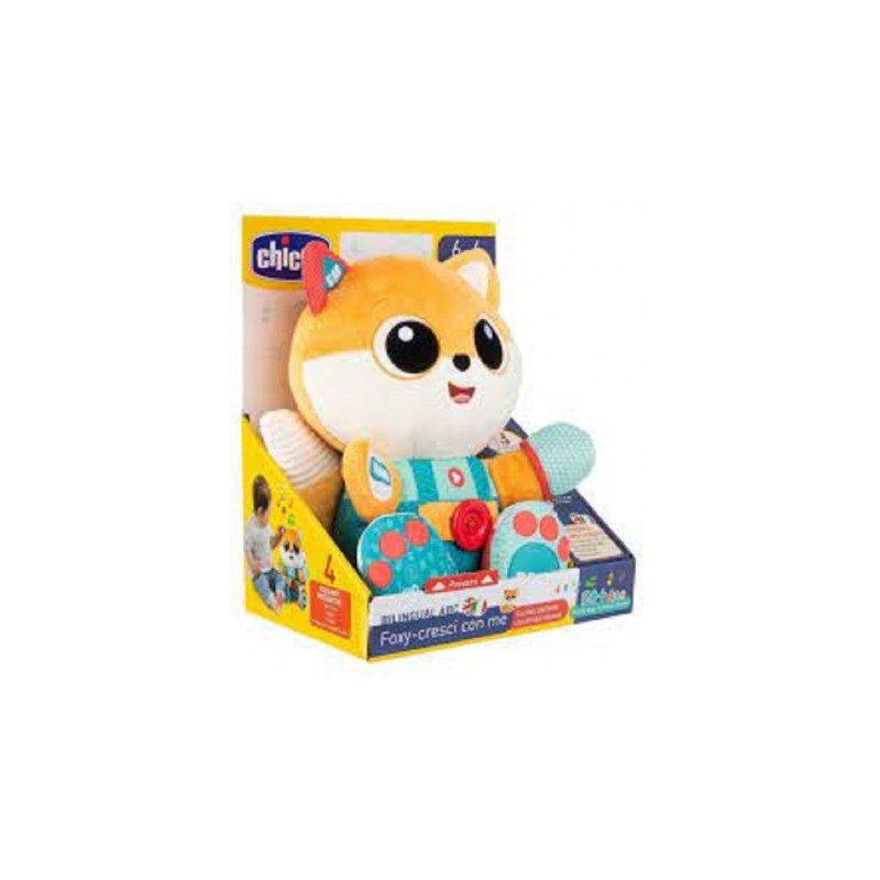 CHICCO ABC FOXY PELUCHE NEONATI CUCCIOLO DI VOLPE 3-IN-1 GIOCATTOLO EVOLUTIVO ISPIRATO AL METODO MONTESSORI