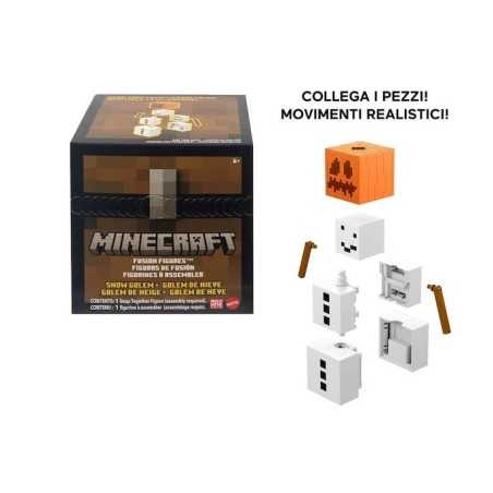 GOLEM DELLE NEVI FIGURE LARGE DA 20 CM DI MINECRAFT