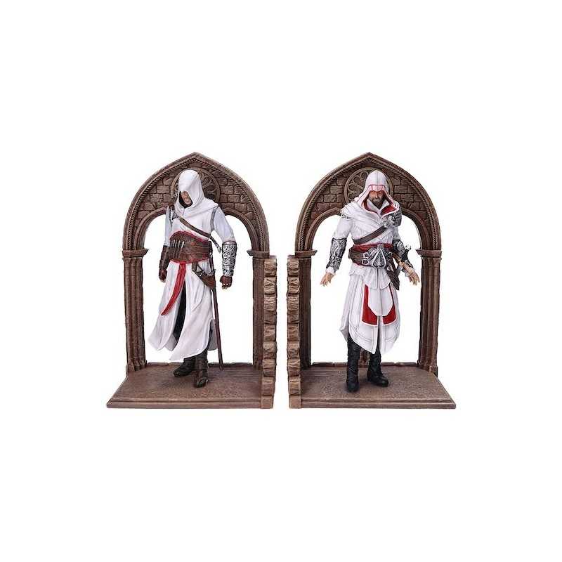 ALTAIR E EZIO FIGURE CHIUDI LIBRERIA DI ASSASSIN'S CREED DA 24 CM