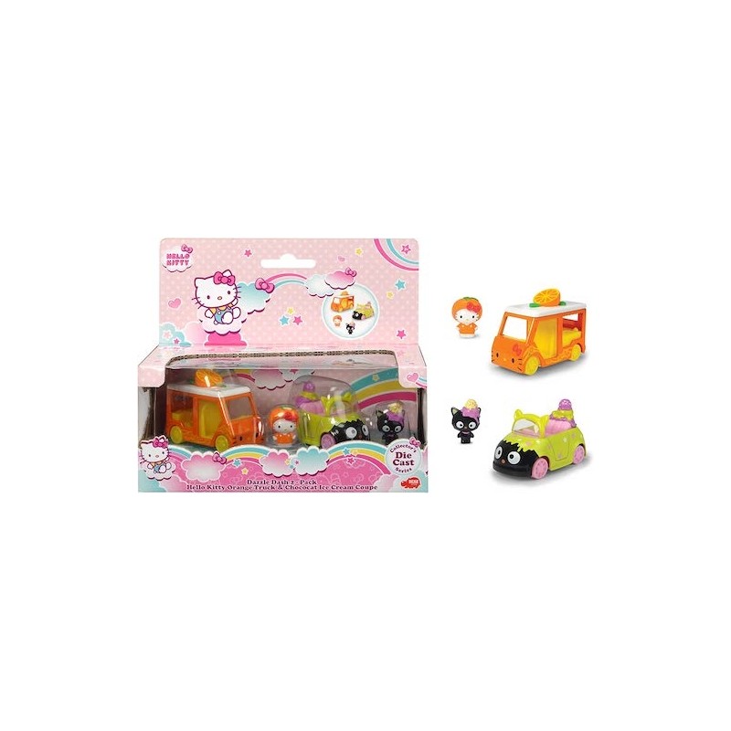 HELLO KITTY ORANGE TRUCK E CHOCOLATE ICE CREAM COUPE MINI FIGURE