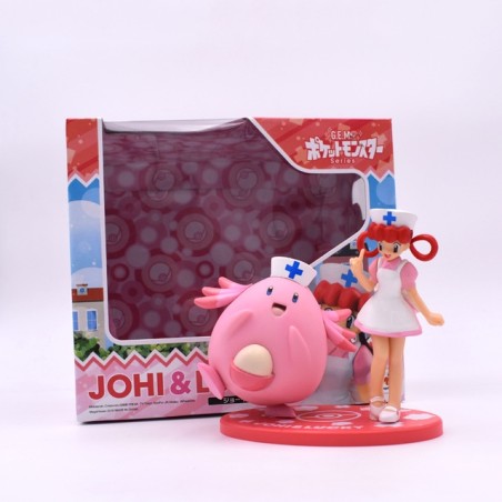 INFERMIERA JOY + CHANSEY SET FIGURE DI POKEMON DA 13 CM