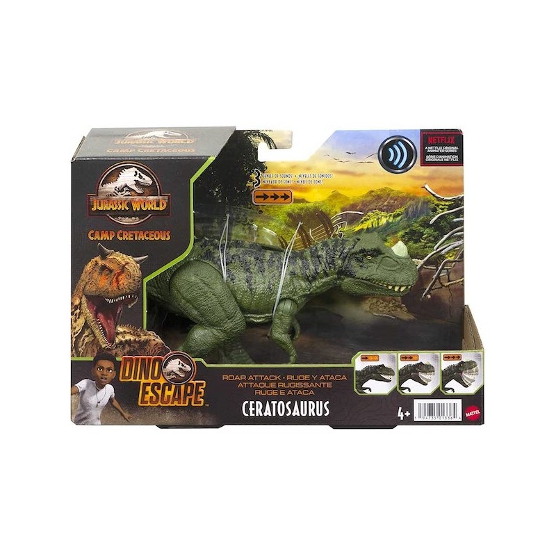 JURASSIC WORLD - DINOSAURO CERATOSAURUS SUPER RUGGITO