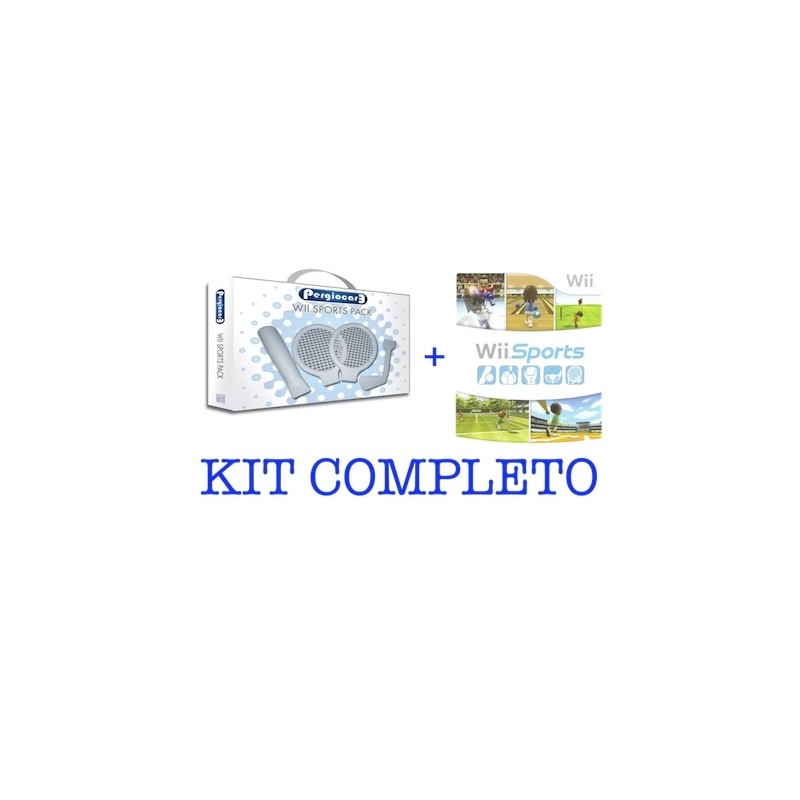 KIT GIOCO WII SPORTS + ACCESSORI PER NINTENDO WII