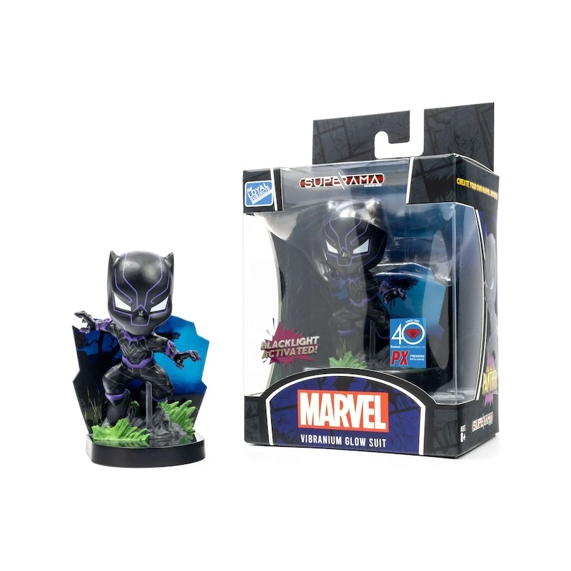 MARVEL SUPERAMA MINI DIORAMA BLACK PANTHER (KINETIC ENERGY) SDCC EXCLUSIVE 10 CM