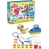 PLAY-DOH - SET DA VETERINARIO, PLAYSET CON CANE GIOCATTOLO, TRASPORTINO, 10 STRUMENTI, 5 COLORI