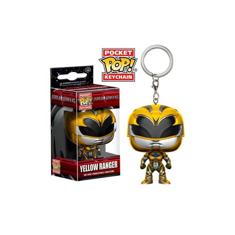 POWER RANGER GIALLO MINI POP POCKET PORTACHIAVE