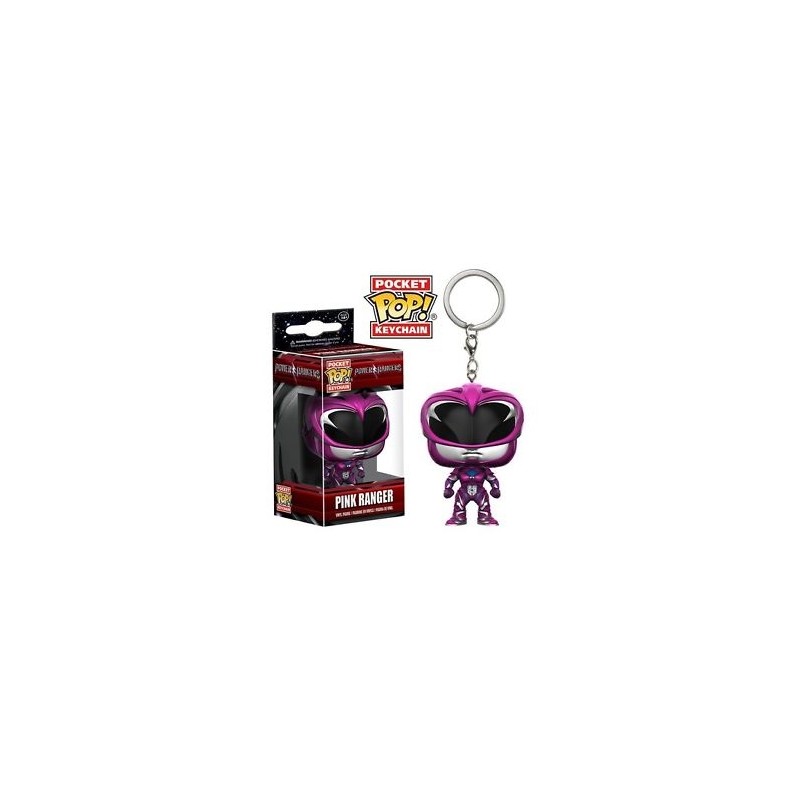 POWER RANGER ROSA MINI POP POCKET PORTACHIAVE