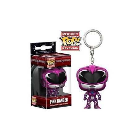 POWER RANGER ROSA MINI POP POCKET PORTACHIAVE