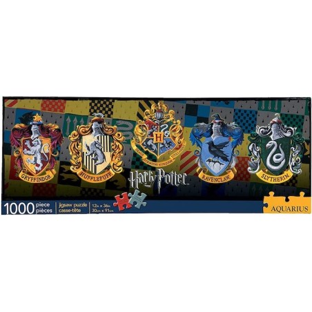 PUZZLE DI HARRY POTTER LOGHI DELLE CASE DI HOGWARTS DA 1000 PEZZI 30x91 CM