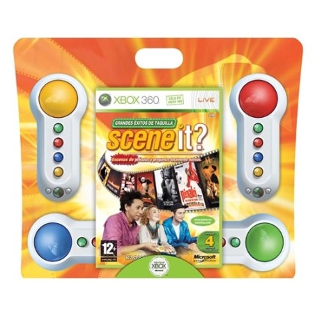 SCENE IT CAMPIONE D'INCASSI + 4 TELECOMANDI BUZZ PER XBOX 360 USATO