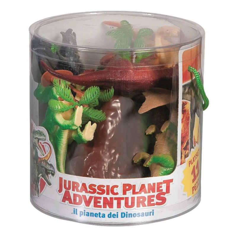 SET 11 PEZZI DI JURASSIC PLANET ADVENTURES DINOSAURI