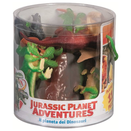 SET 11 PEZZI DI JURASSIC PLANET ADVENTURES DINOSAURI