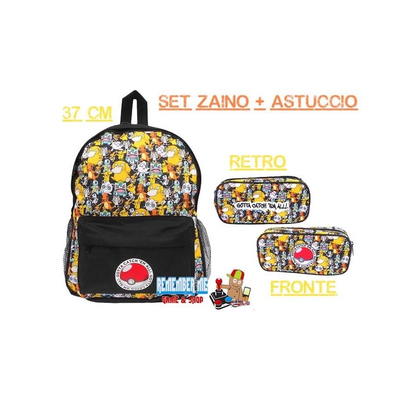 SET ZAINO DA 37 CM + ASTUCCIO DEI POKEMON