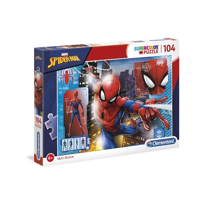 SPIDERMAN PUZZLE 104 PEZZI CLEMENTONI 48X33 CM