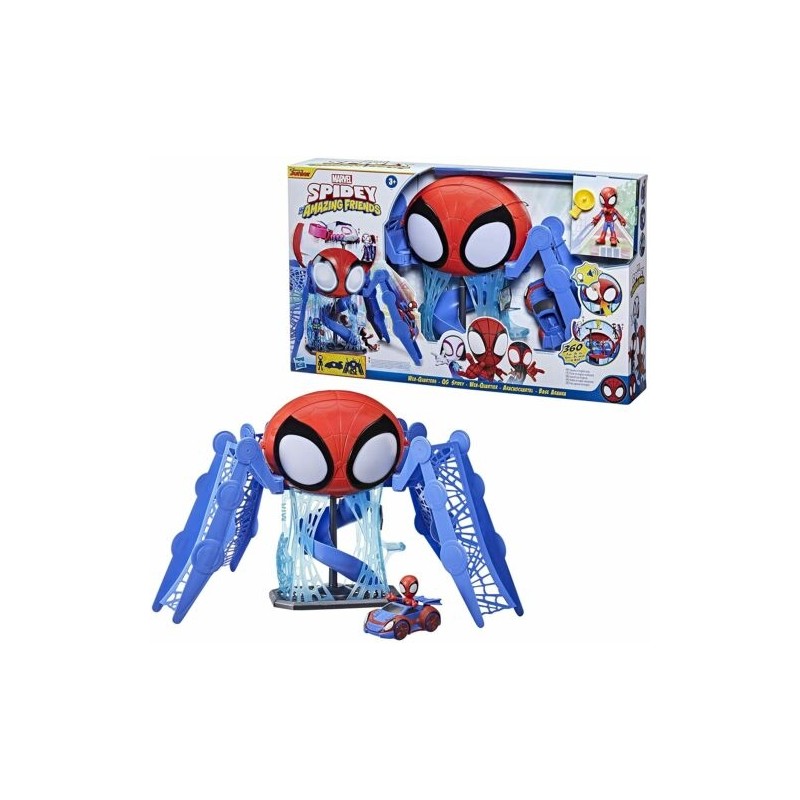 SPIDERMAN WEBQUARTIER SET DA GIOCO QUARTIERE GENERALE DI SPIDEY HASBRO CON LUCI E SUONI