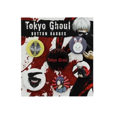 SPILLE TOKYO GHOUL IN ALLUMINIO 6 DISTINTIVI INCLUSI