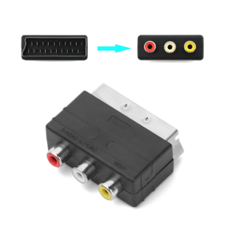 ADATTATORE DA 3 CAVI RCA A SCART - ACCESSORIO USATO