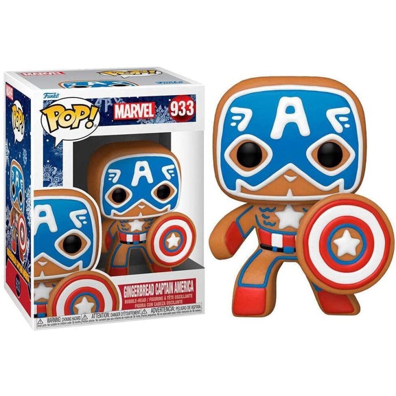 CAPTAIN AMERICA GINGERBREAD PAN DI ZENZERO MARVEL HOLIDAY FUNKO POP 933