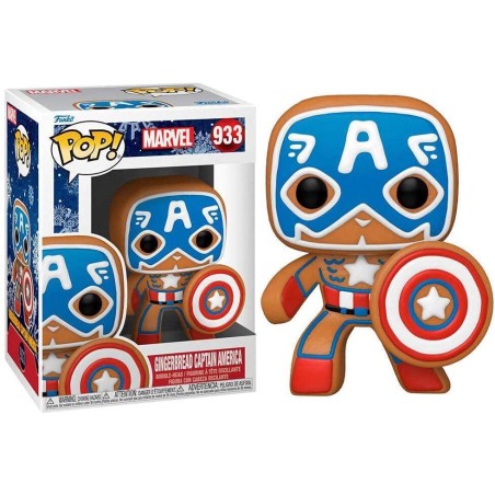 CAPTAIN AMERICA GINGERBREAD PAN DI ZENZERO MARVEL HOLIDAY FUNKO POP 933