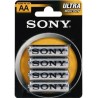 BATTERIE AA SONY STILO - SET 4 BATTERIE