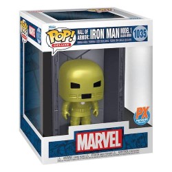 MARVEL FUNKO POP DELUXE VINYL FIGURE HALL OF ARMOR IRON MAN MODEL 1 GOLDEN ARMOR PX EXCLUSIVE 9 CM