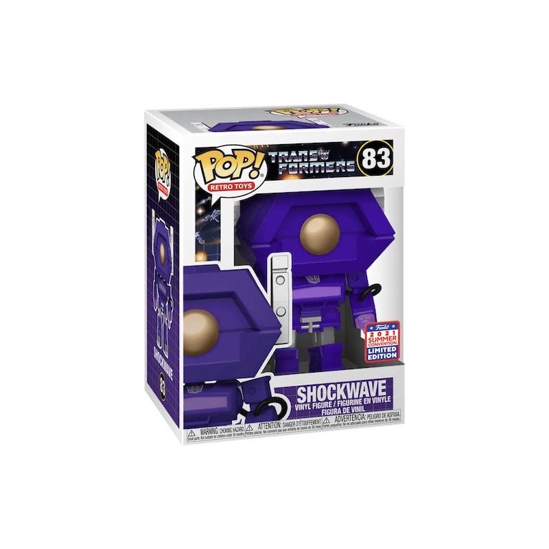 SHOCKWAVE DI TRANSFORMERS FUNKO POP 83 DA 10 CM 2021 SUMMER CONVENTION LIMITED EDITION